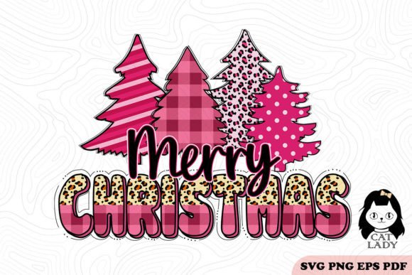 Download Pink Merry Christmas Trees SVG PNG - Christmas trees svg Collection