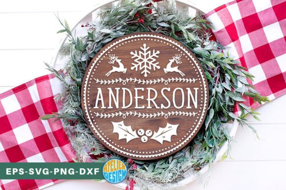 Download Christmas Family Monogram Sign SVG - Premium Bundle