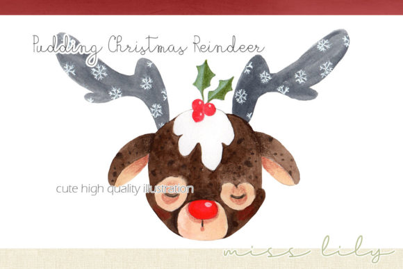 Download Christmas Pudding Reindeer - Christmas pudding Collection