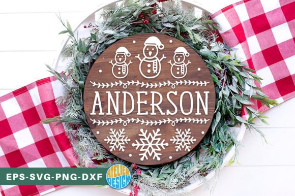 Download Christmas Family Monogram Sign SVG - Premium Bundle