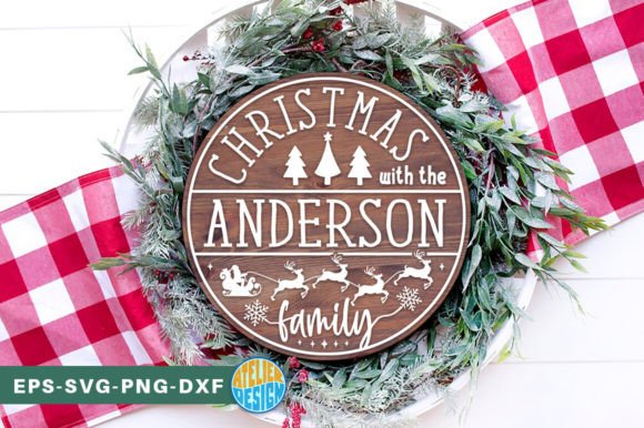 Download Christmas Family Monogram Sign SVG - Premium Bundle