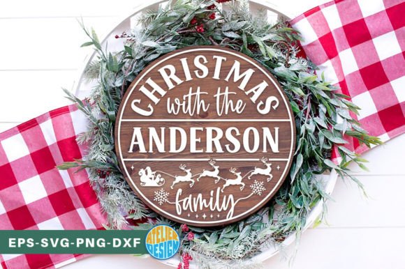Download Christmas Family Monogram Sign SVG - Premium Bundle