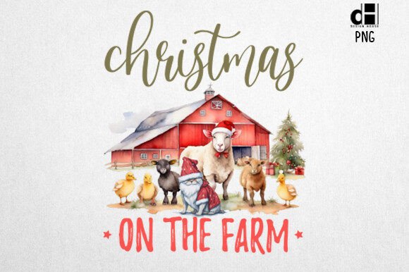 Download Vintage Christmas Farm Sublimation PNG - Premium Resources